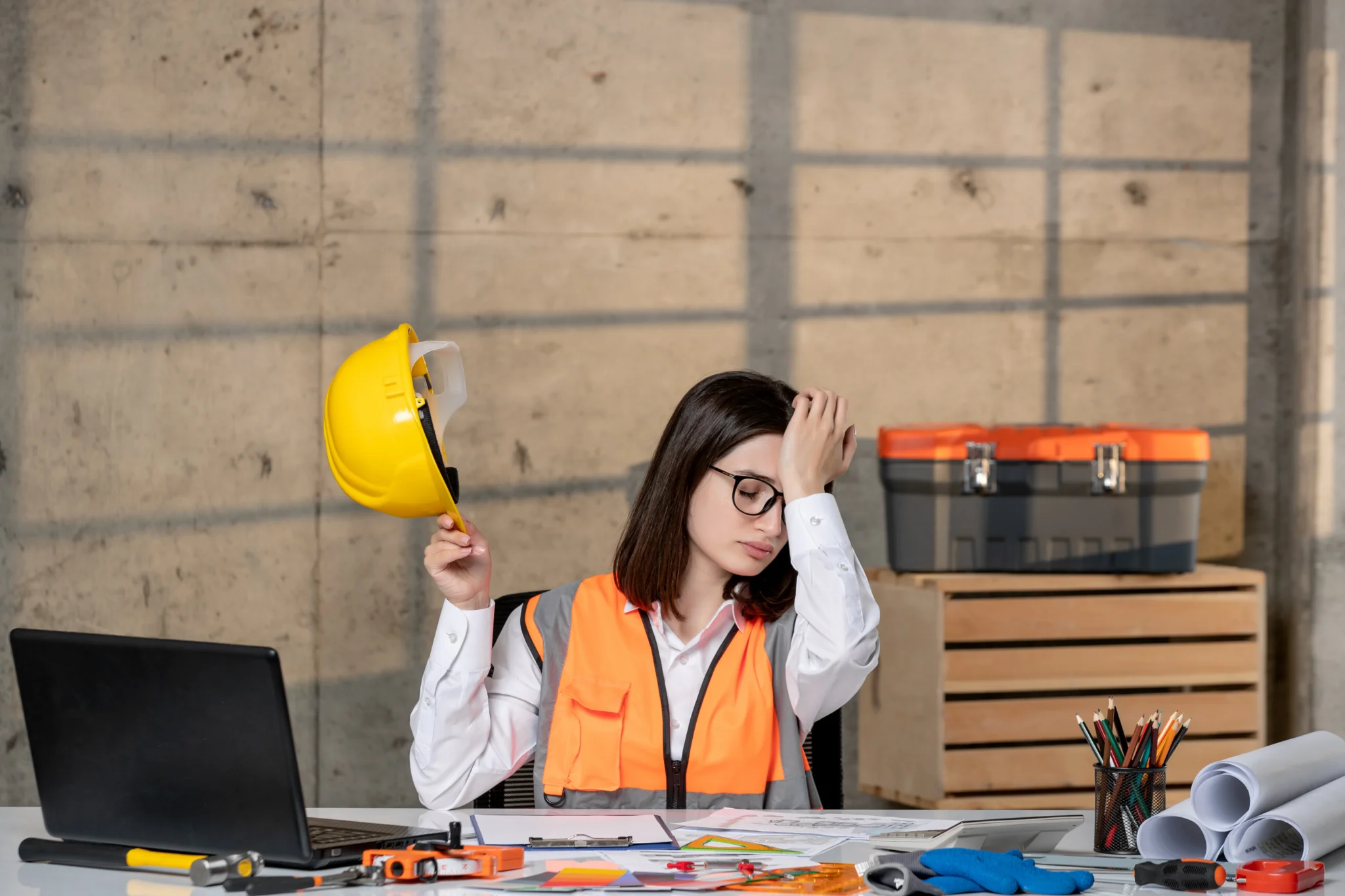 A frustrated industrial engineer overwhelmed by the technical disconnect of a generalist marketing agency.