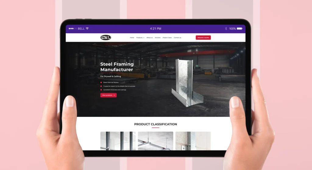 manufacturing website ux/ui design case study