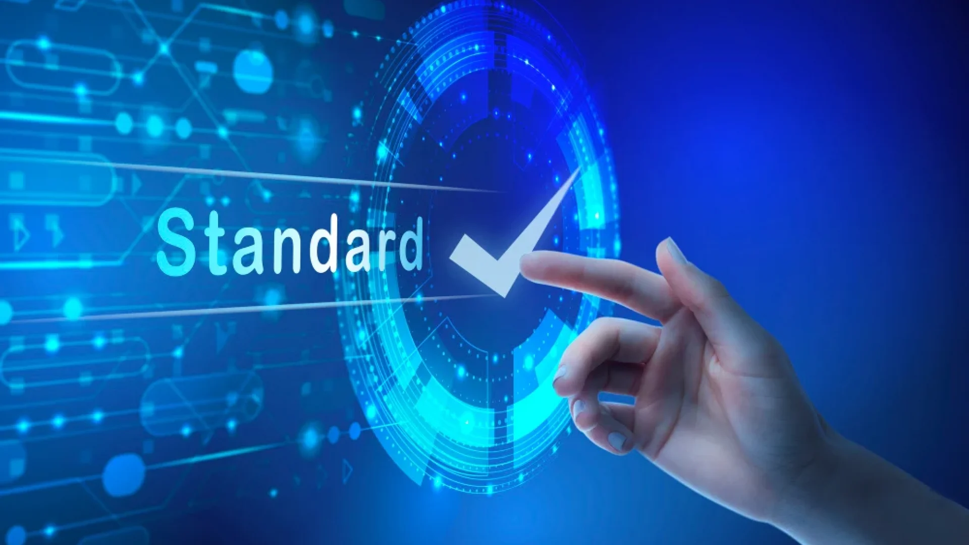 Digital "Standard" interface with a checkmark representing Pixerts' core engineering principles.