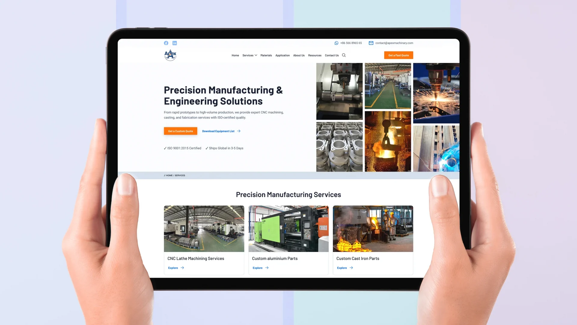 cnc machining-website design