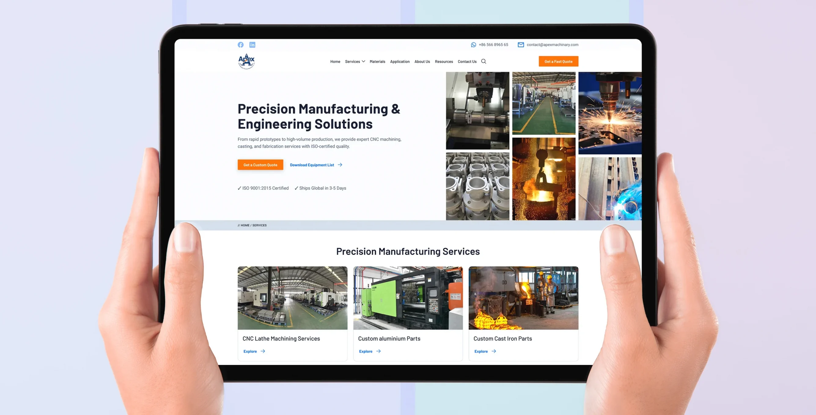 cnc machining-website design