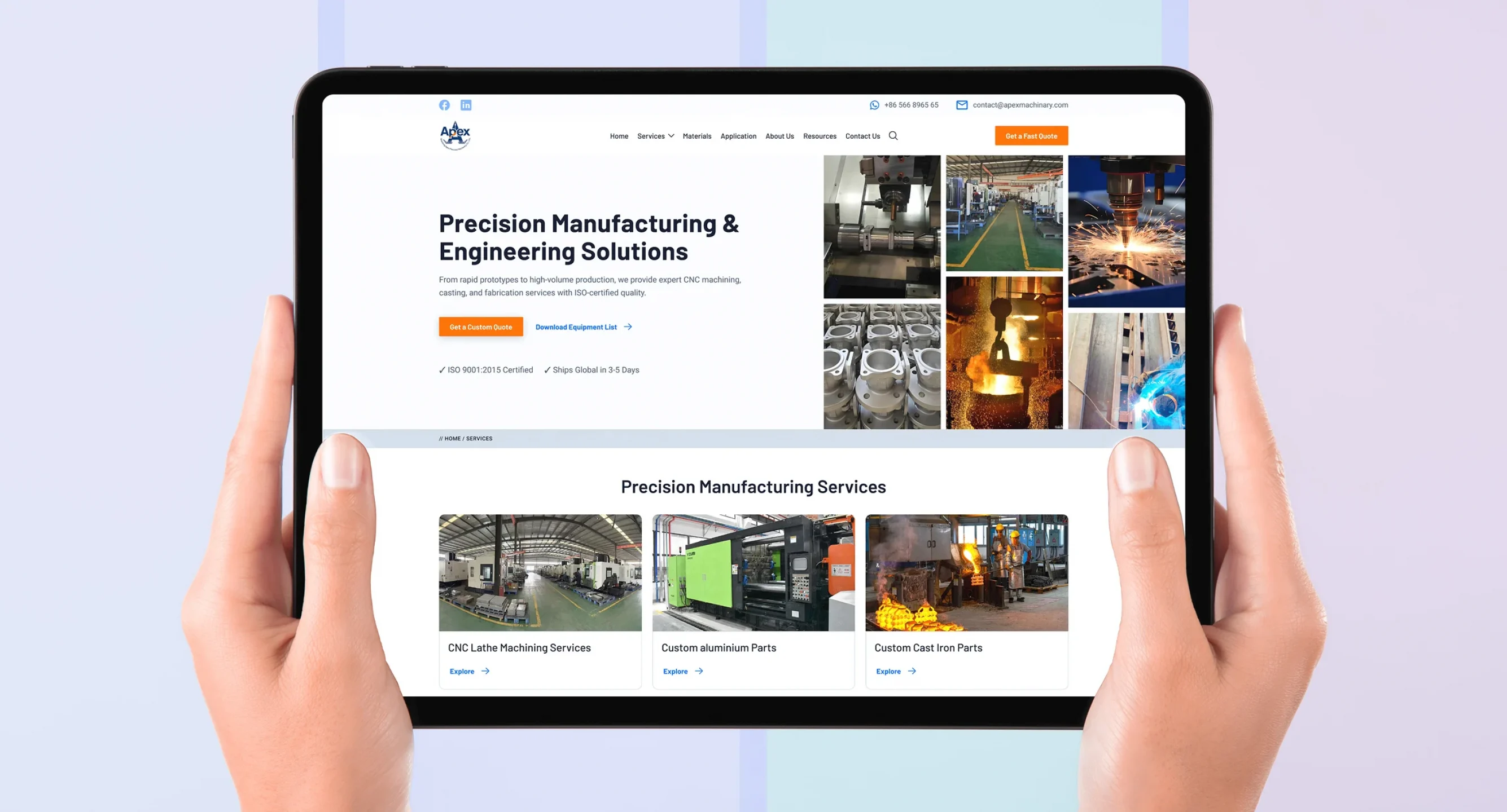 cnc machining-website design