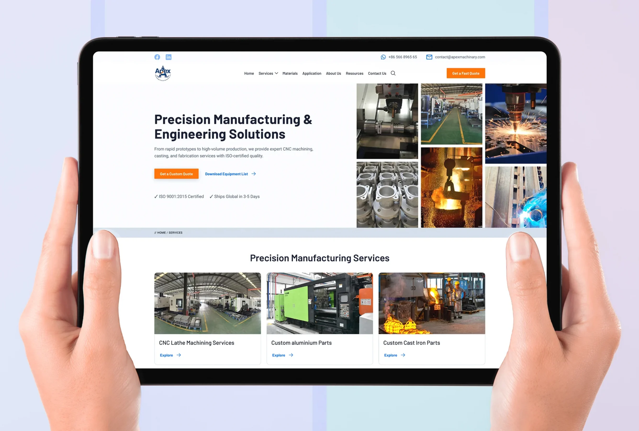 cnc machining-website design