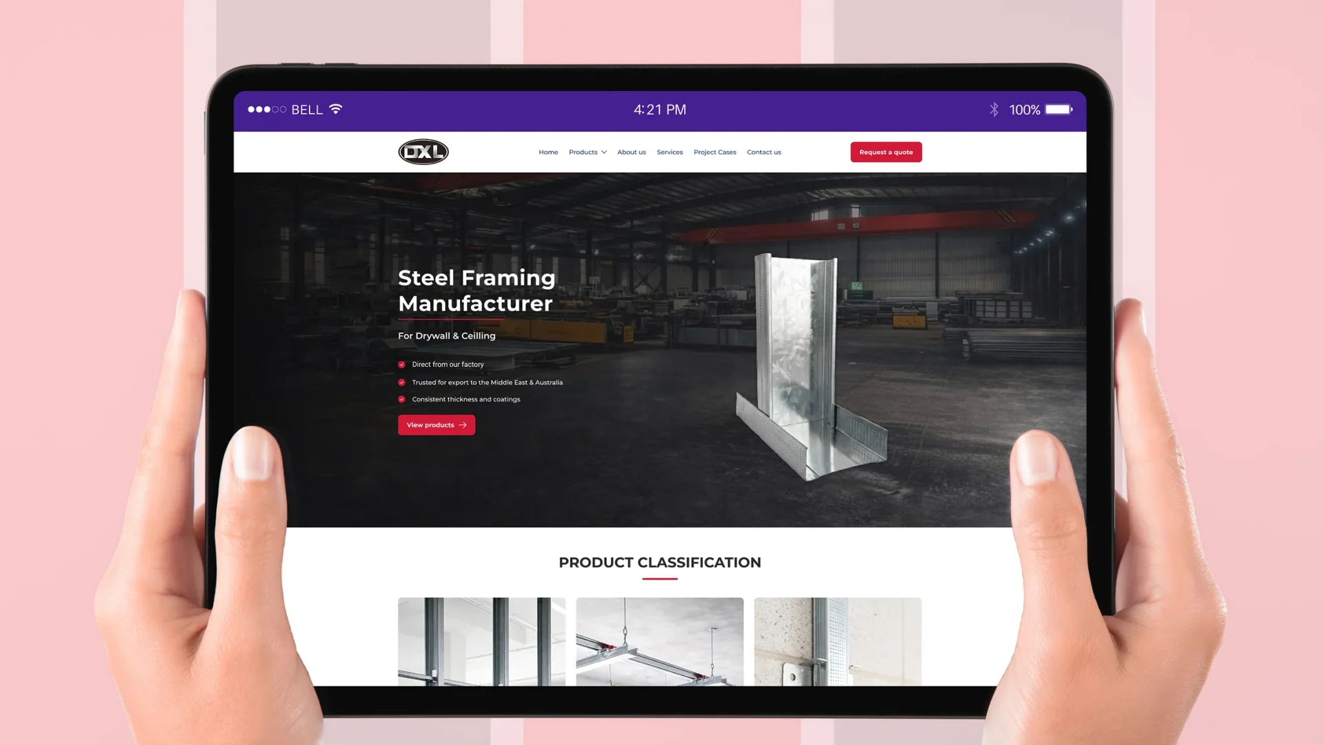 manufacturing website ux/ui design case study