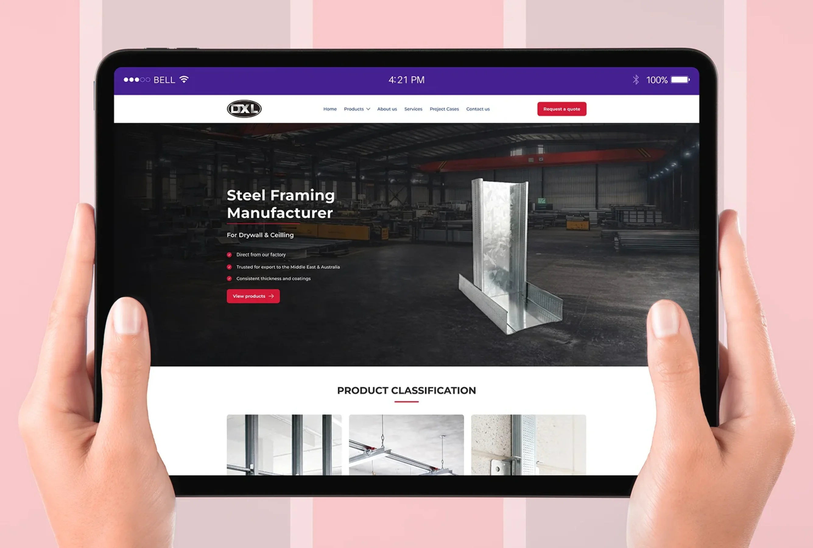 manufacturing website ux/ui design case study