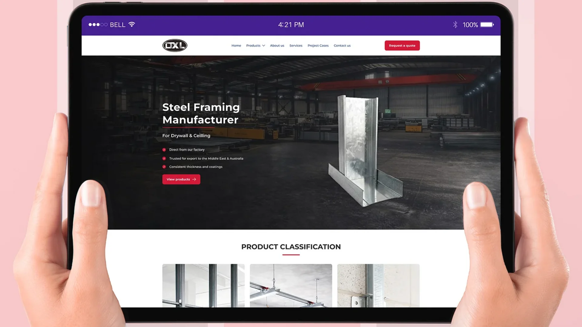 manufacturing website ux/ui design case study