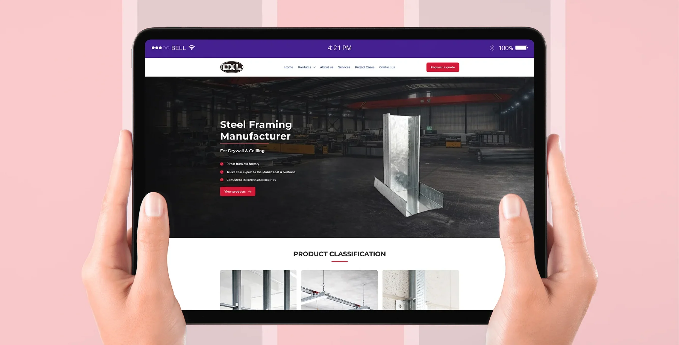 manufacturing website ux/ui design case study