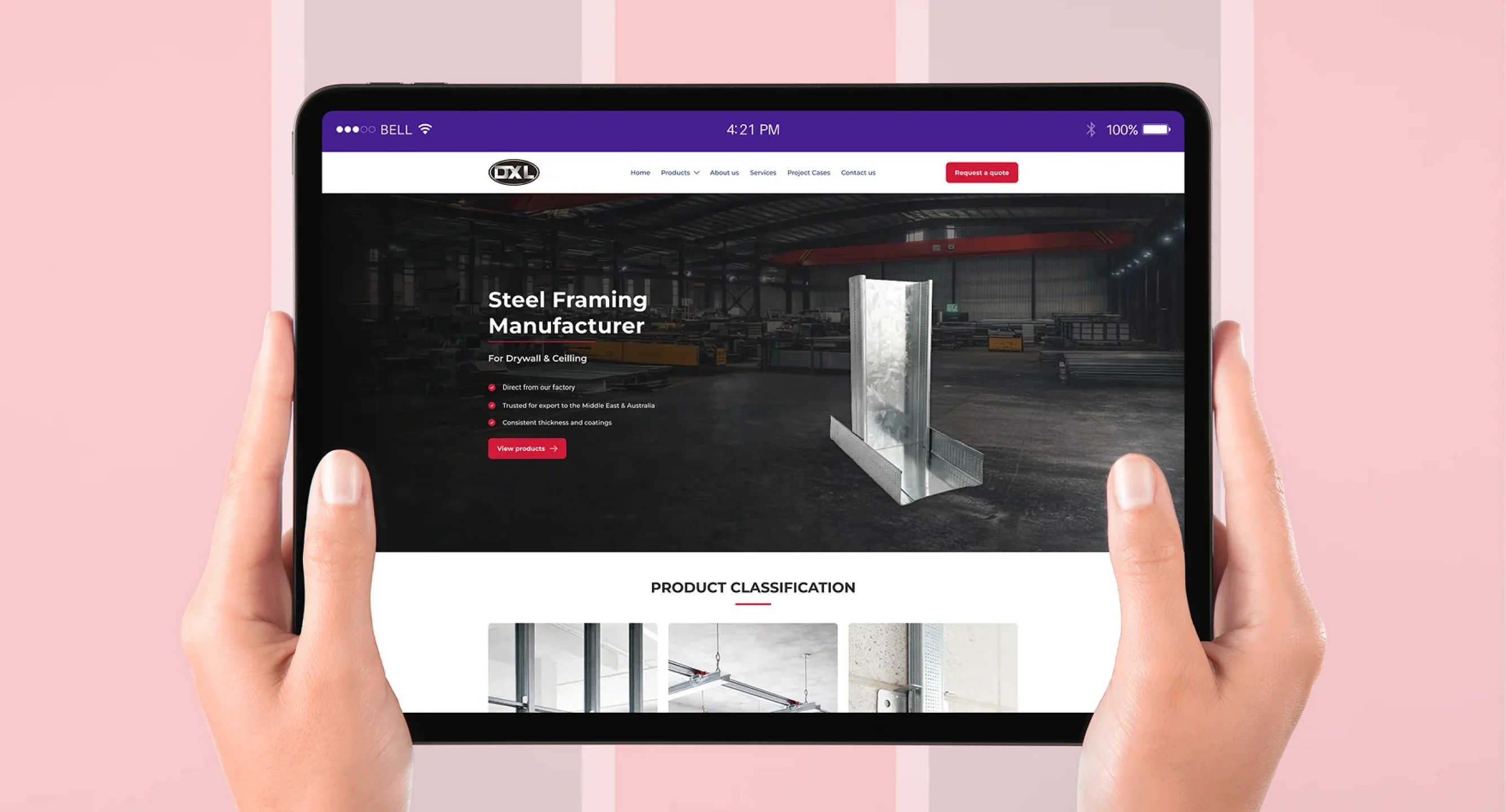 manufacturing website ux/ui design case study