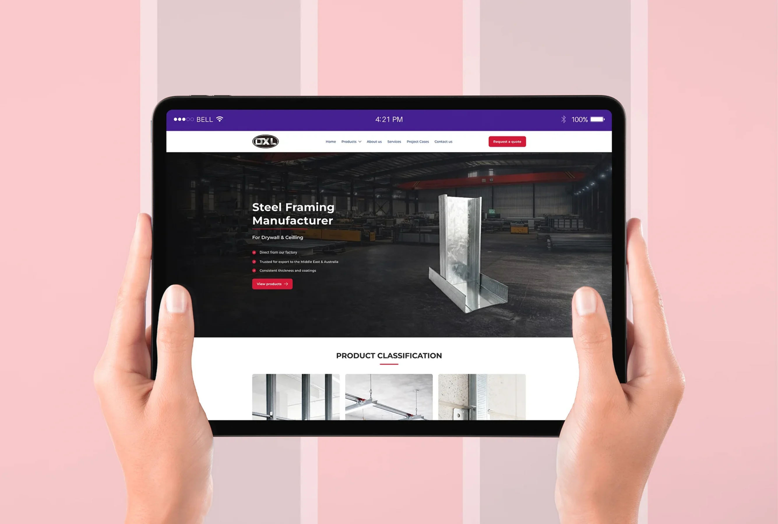 manufacturing website ux/ui design case study
