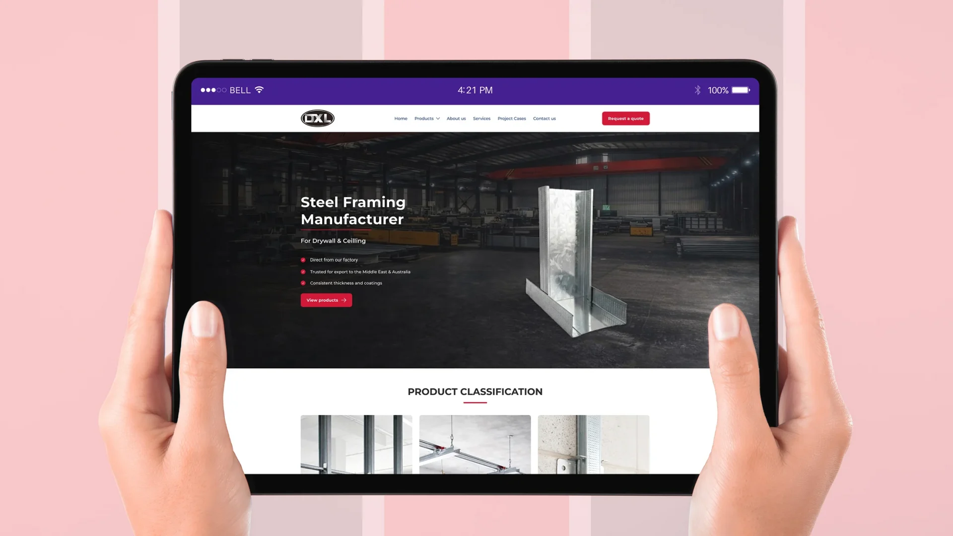manufacturing website ux/ui design case study